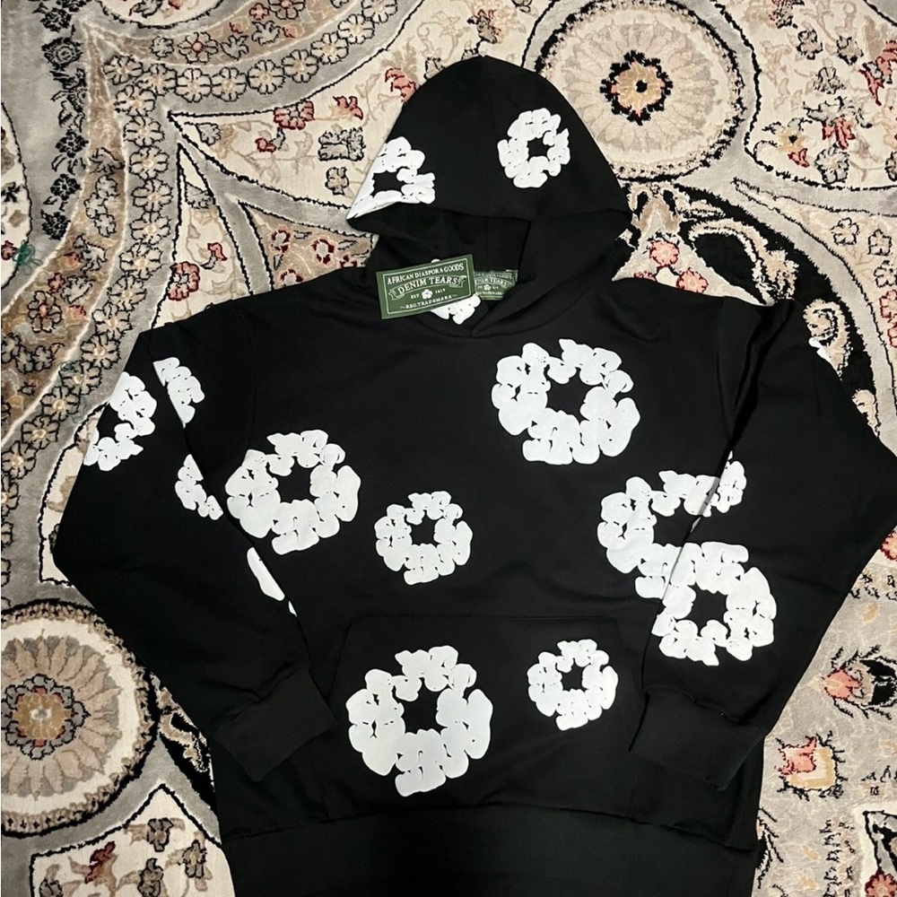 denim tear hoodie used like new